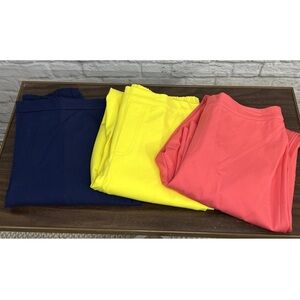 LOT OF 3 ISAAC MIZRAHI LIVE! YELLOW BLUE & PINK ANKLE PANTS SIZE 10